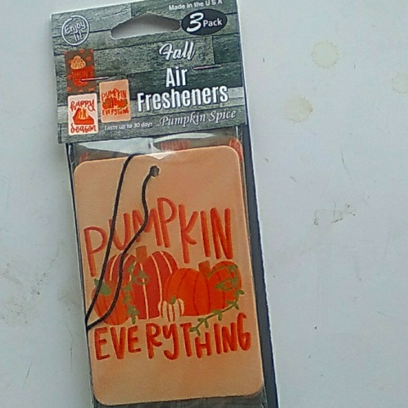 3 Pack Pumpkin Spice Car Air Freshener - Picture 1 of 3